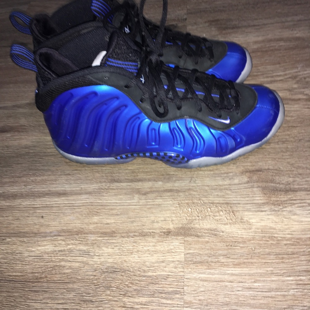 Nike Kids Black and Blue Nike foamposite Sneakers - Picture 5 of 9